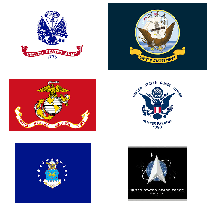 military branches flags