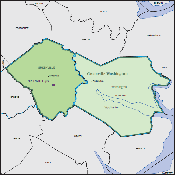 Greenville-Washington Combined Statistical Area Map (PNG) Opens in new window